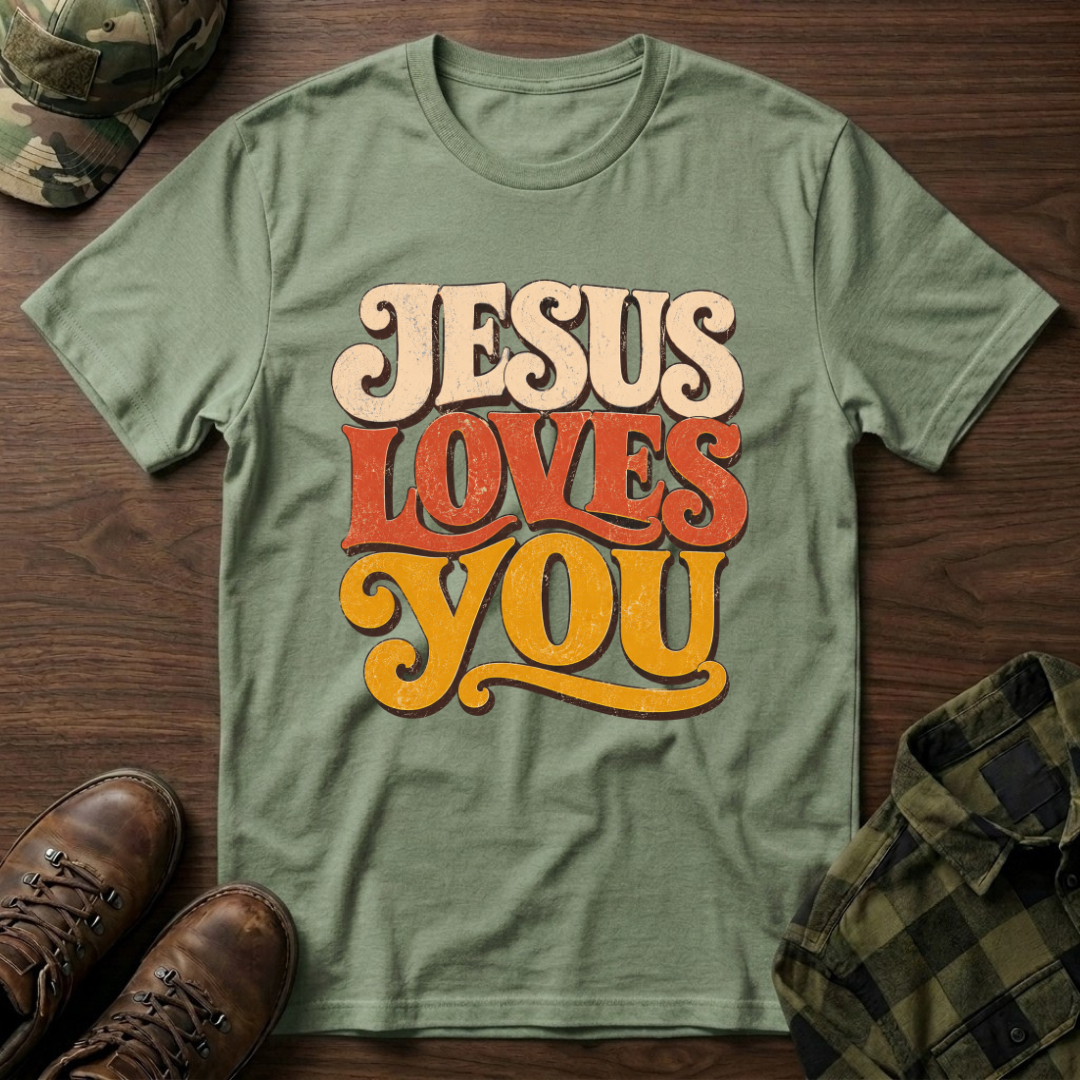 Jesus Loves You 70s T-Shirt