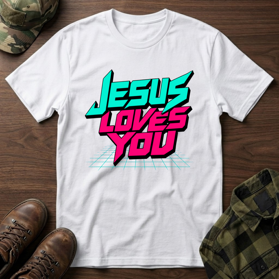 Jesus Loves You Retro T-Shirt