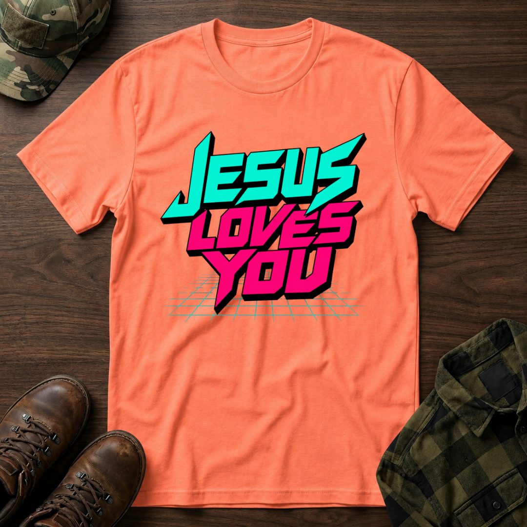 Jesus Loves You Retro T-Shirt