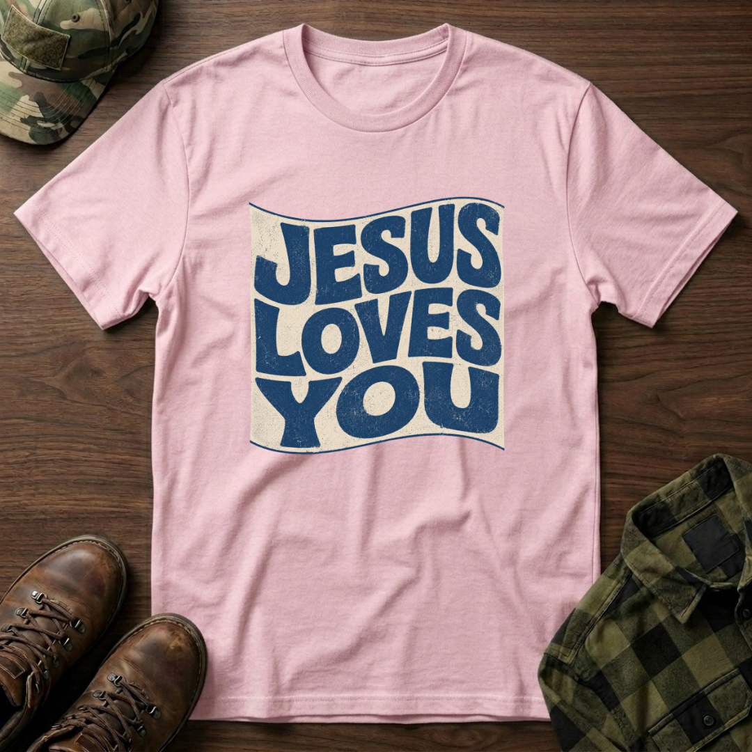 Jesus Loves You Wave T-Shirt