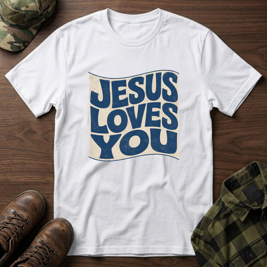 Jesus Loves You Wave T-Shirt