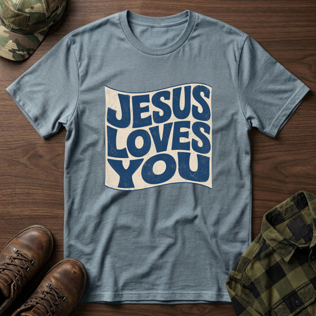 Jesus Loves You Wave T-Shirt