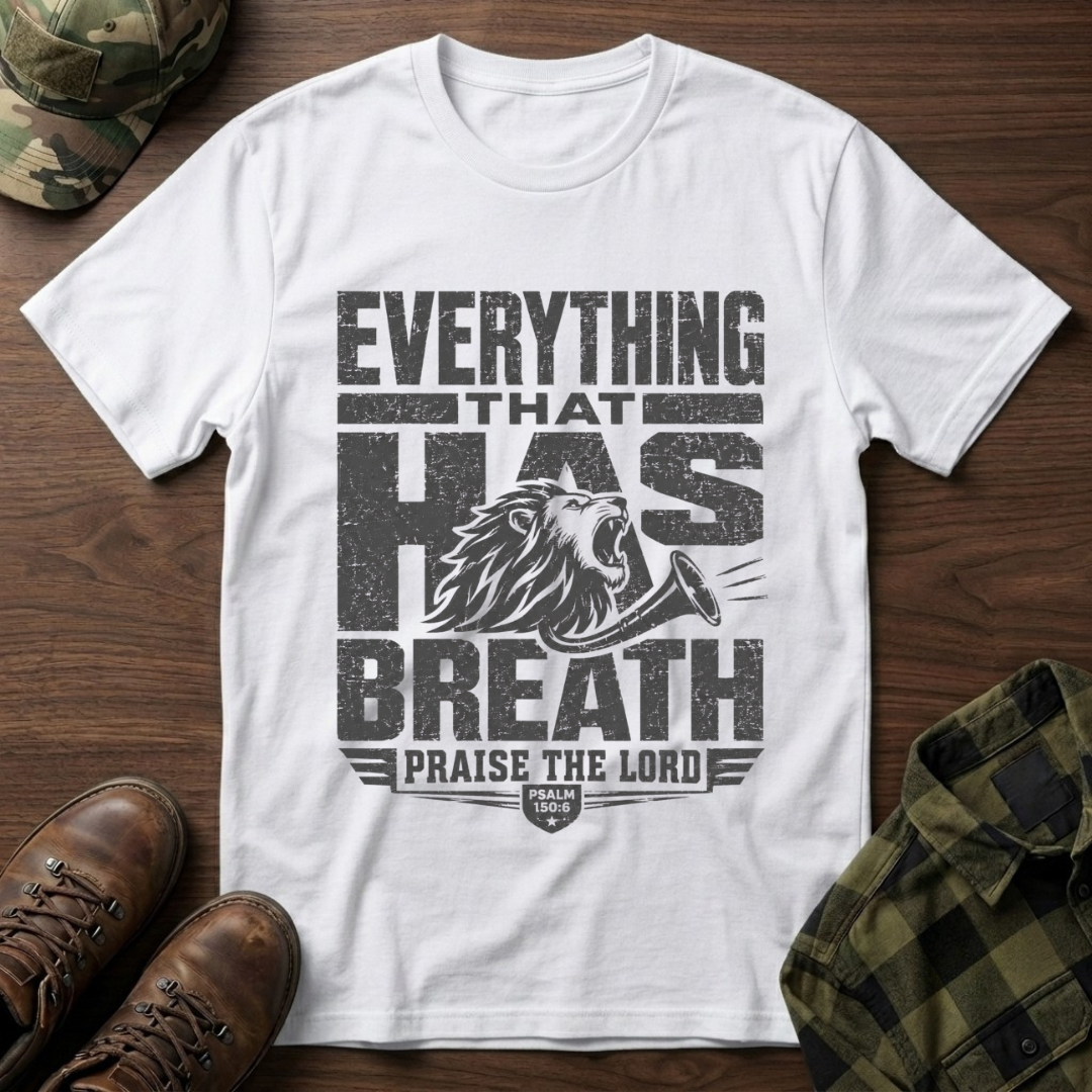 Let Everything that has Breath Praise the Lord Lion T-Shirt