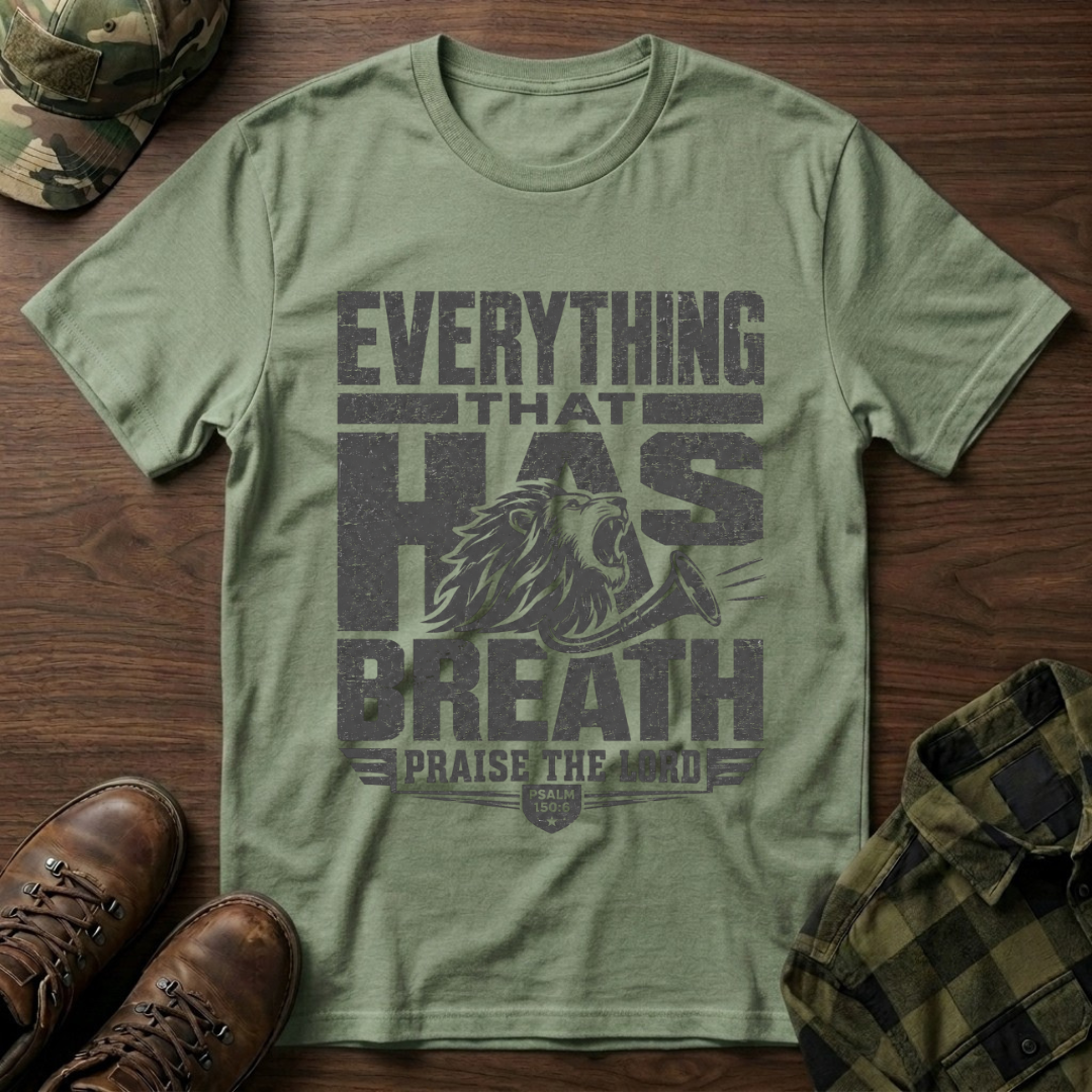 Let Everything that has Breath Praise the Lord Lion T-Shirt