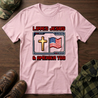 Loves Jesus And America Too 8 Bit T-Shirt