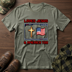 Loves Jesus And America Too 8 Bit T-Shirt