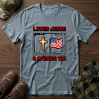 Loves Jesus And America Too 8 Bit T-Shirt