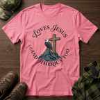 Loves Jesus and America Too Eagle and Cross T-Shirt