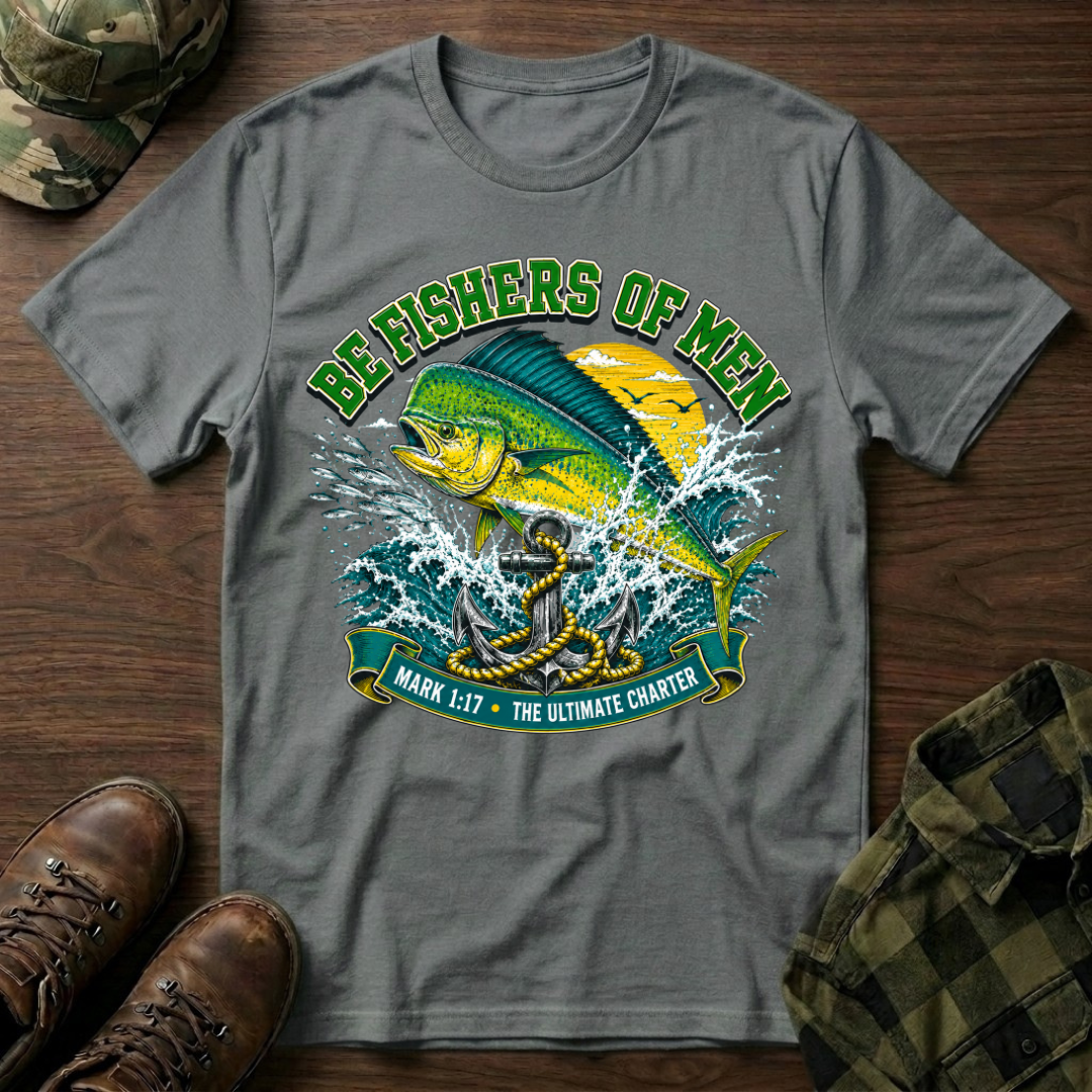 Mahi and Anchor Fisher of Men T-Shirt