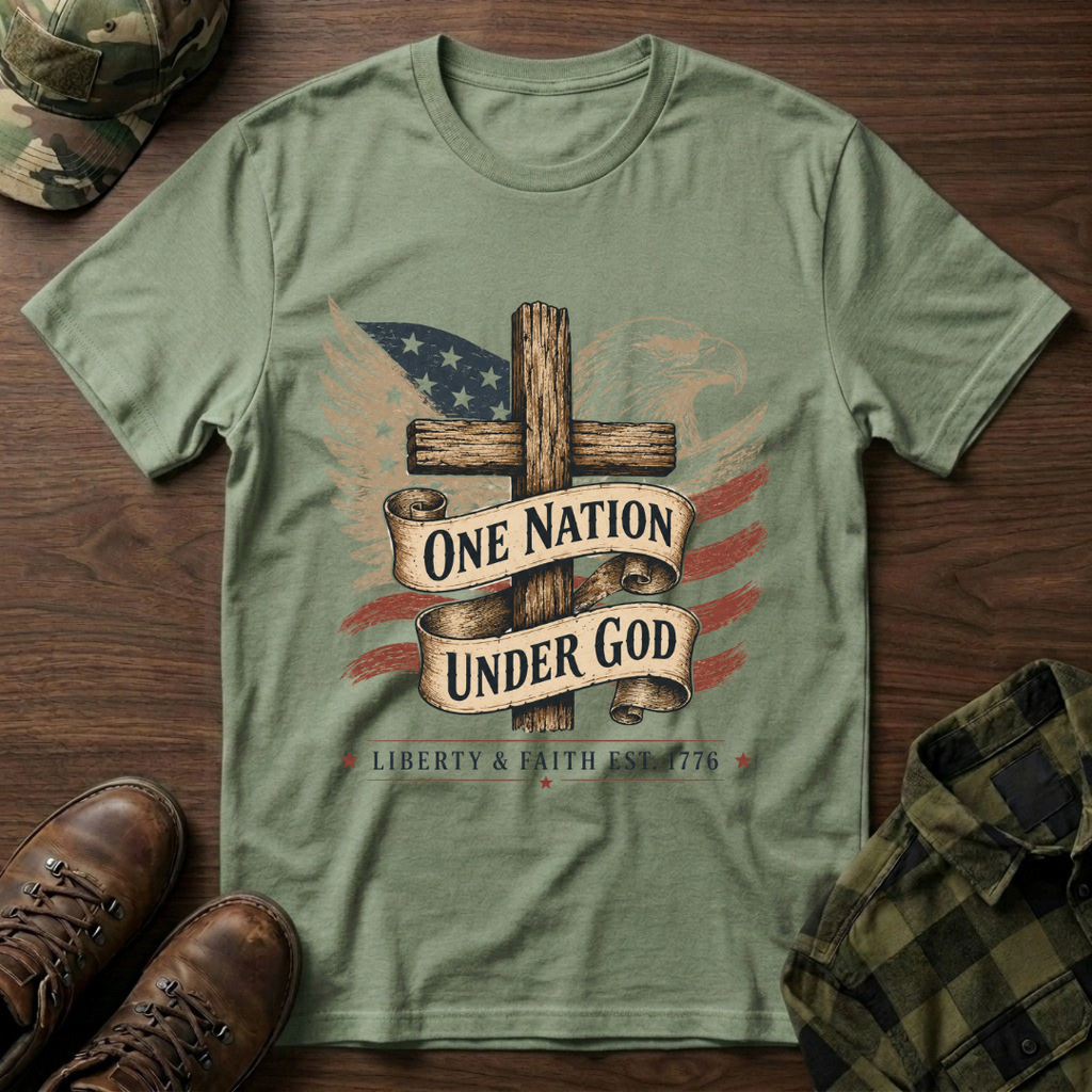 One Nation Under God Cross T-Shirt