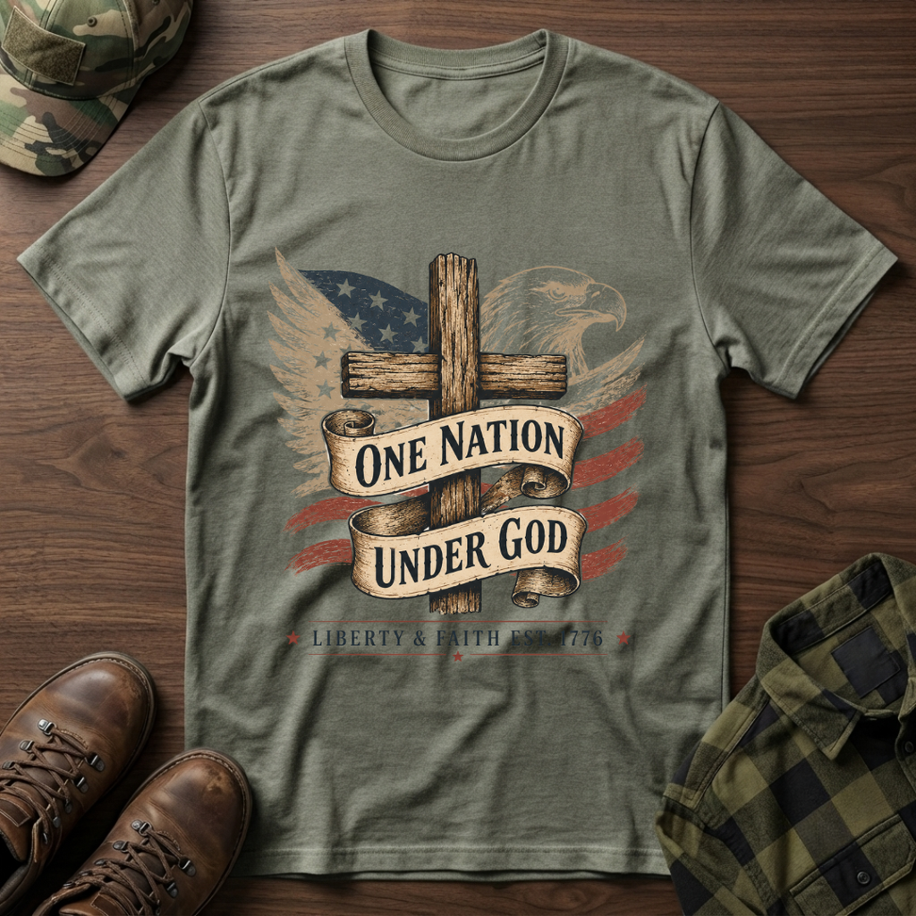 One Nation Under God Cross T-Shirt