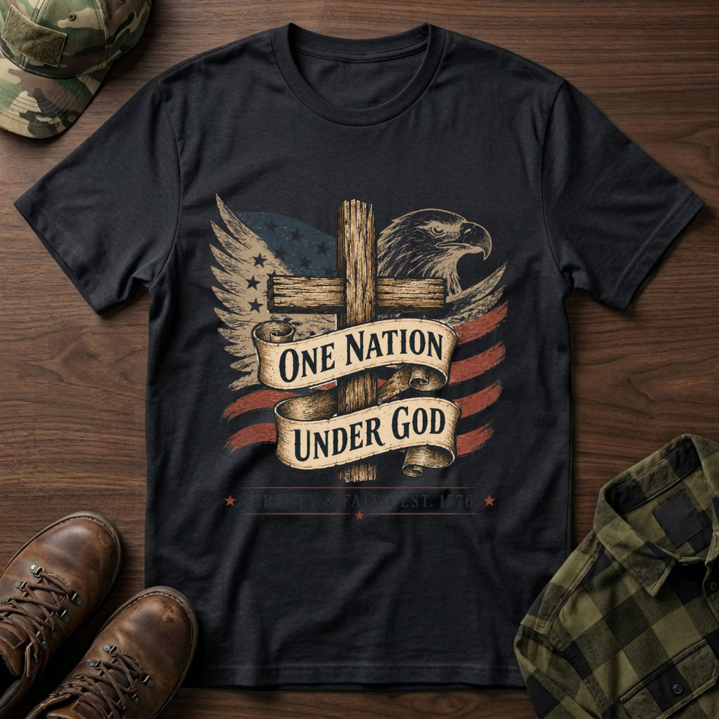One Nation Under God Cross T-Shirt