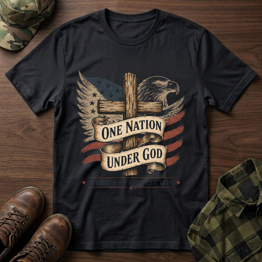 One Nation Under God Cross T-Shirt