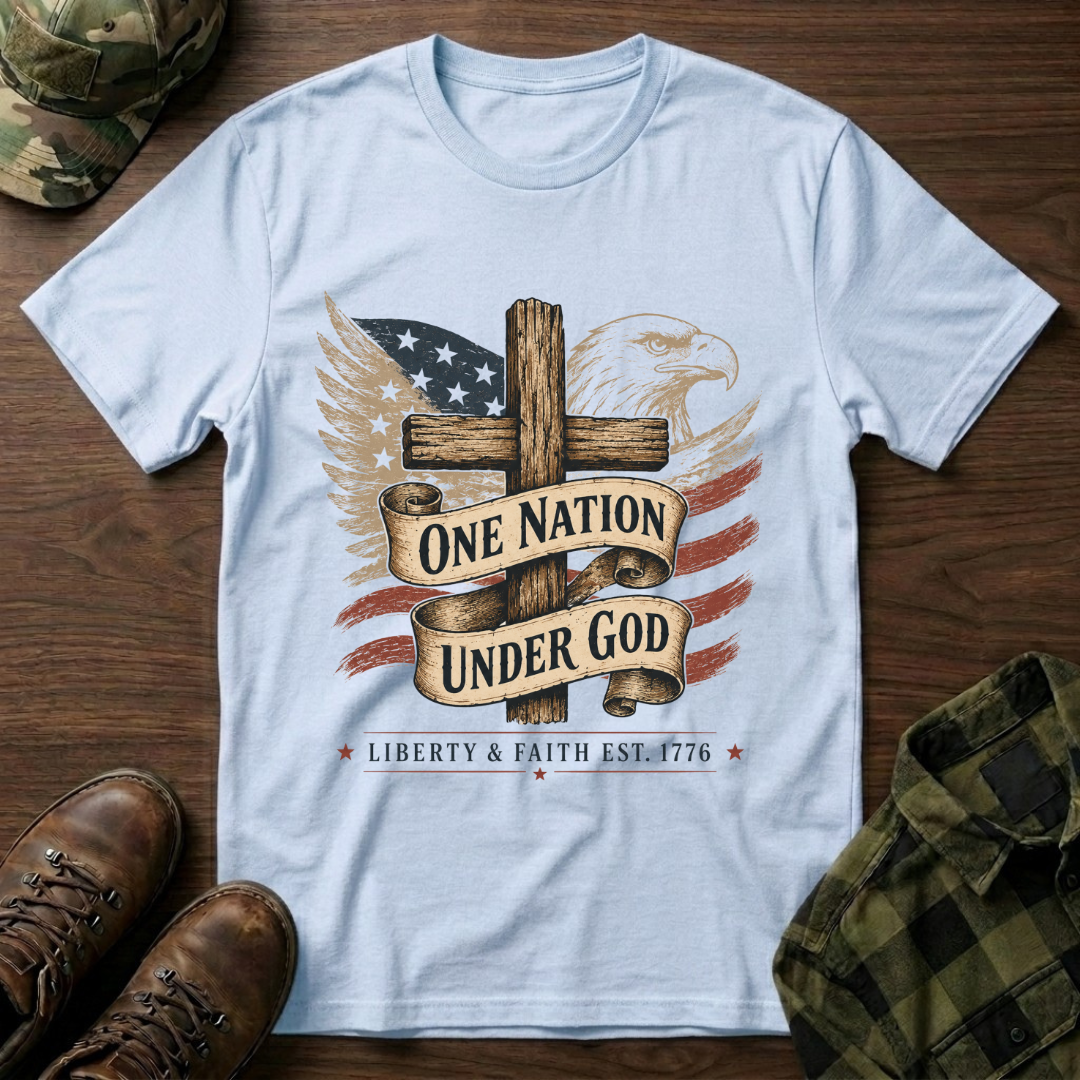 One Nation Under God Cross T-Shirt
