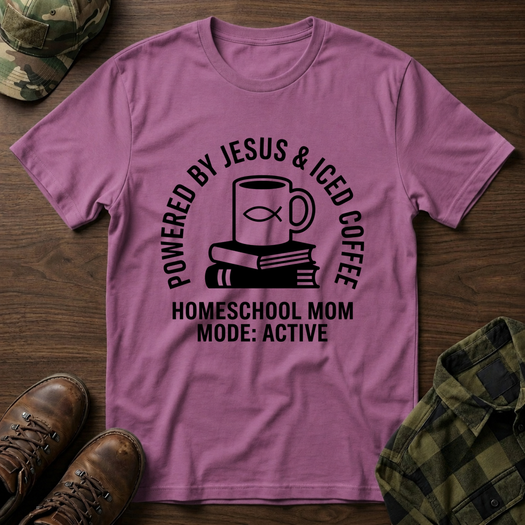 Powered By Jesus and Iced Coffee T-Shirt