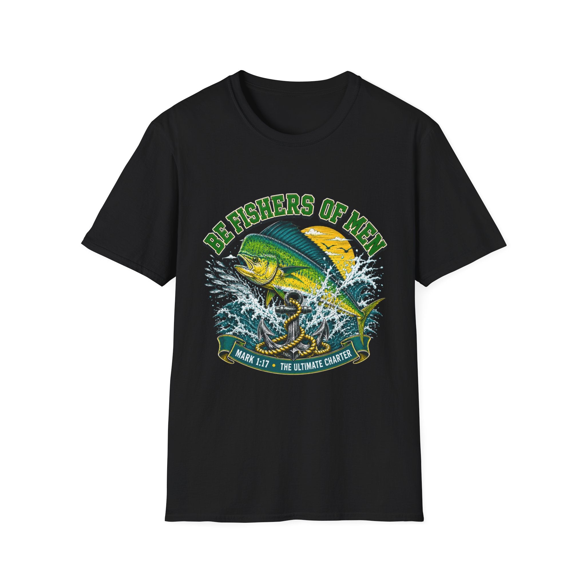 Mahi and Anchor Fisher of Men T-Shirt