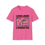 Loves Jesus And America Too 8 Bit T-Shirt