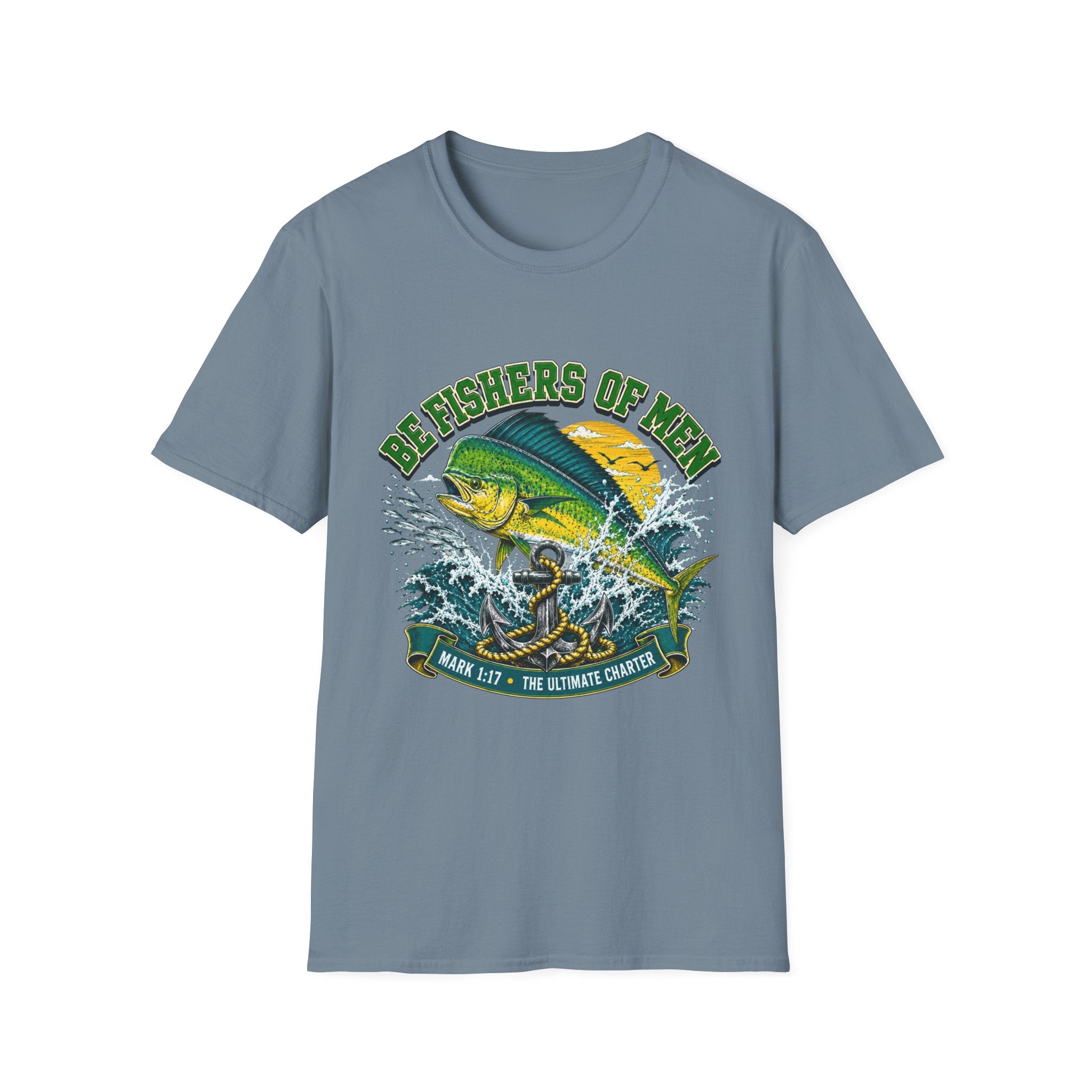 Mahi and Anchor Fisher of Men T-Shirt