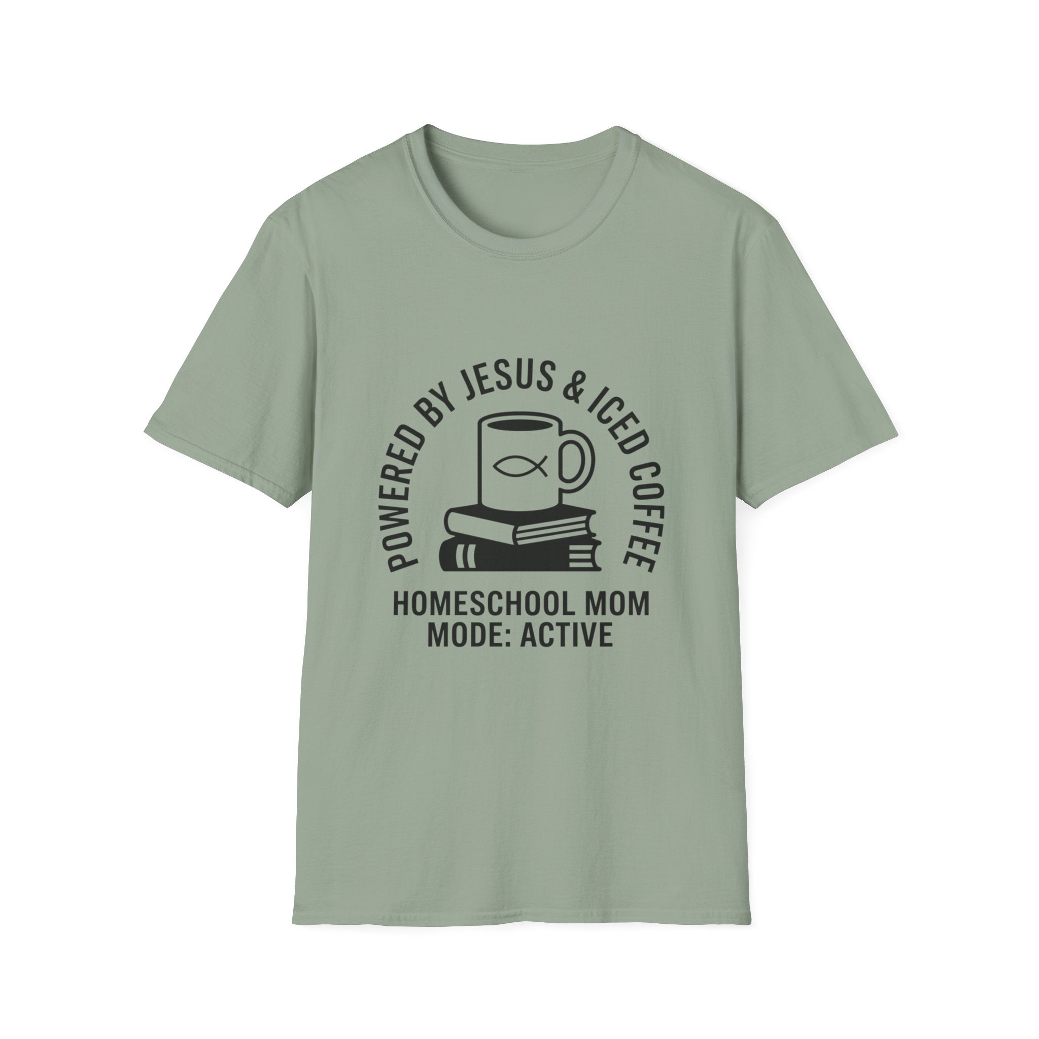 Powered By Jesus and Iced Coffee T-Shirt