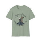 Loves Jesus and America Too Eagle and Cross T-Shirt