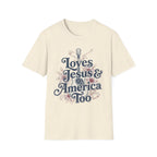 Loves Jesus And America Too Guitar T-Shirt